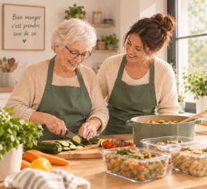 Batch cooking pour seniors : des repas maison et du temps gagné à domicile