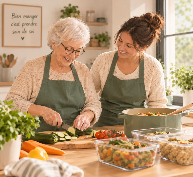 Batch cooking pour seniors : des repas maison et du temps gagné à domicile